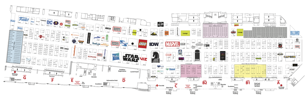 Comic-Con 2023 Exhibit Hall Map